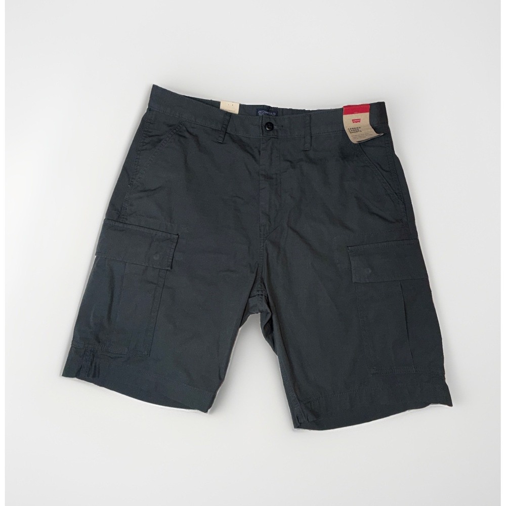 Levi's Gray 100% Cotton Carrier 10" Cargo Shorts Men's Size 34 NWT 36" Waist